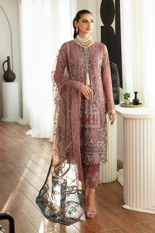 Ramsha | Rangoon Chiffon Collection | D-1102 - Pakistani Designer Dress - by Ramsha | Type: Formal - 100% Original at Saira Sultan