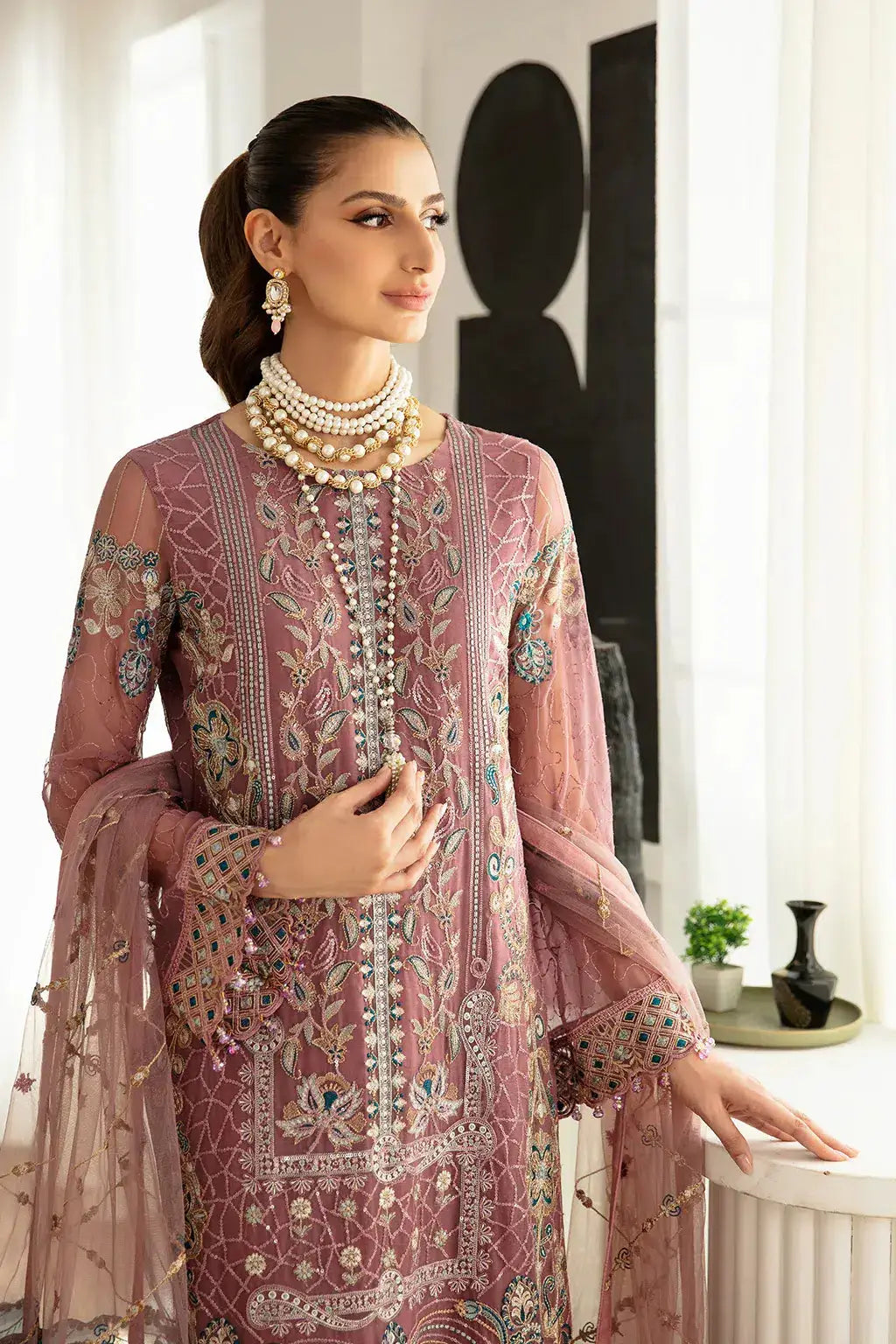 Ramsha | Rangoon Chiffon Collection | D-1102 - Pakistani Designer Dress - by Ramsha | Type: Formal - 100% Original at Saira Sultan