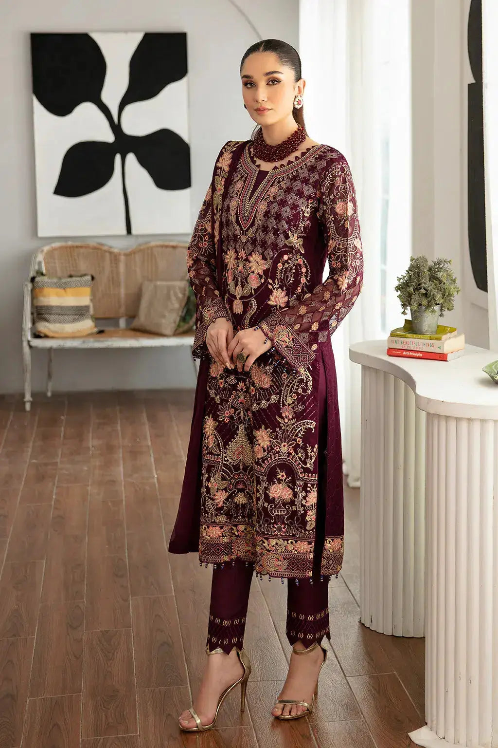 Ramsha | Rangoon Chiffon Collection | D-1104 - Pakistani Designer Dress - by Ramsha | Type: Formal - 100% Original at Saira Sultan