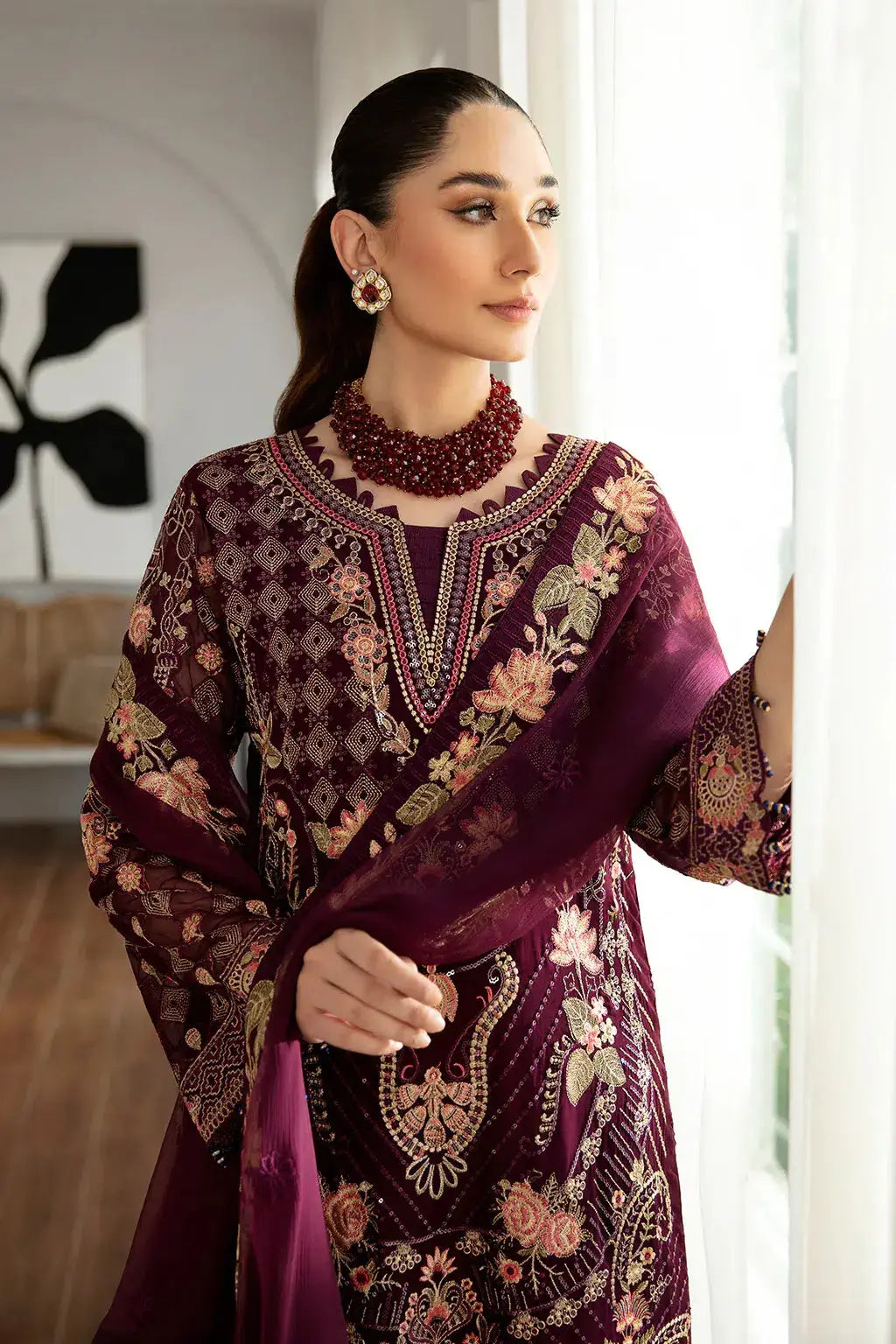 Ramsha | Rangoon Chiffon Collection | D-1104 - Pakistani Designer Dress - by Ramsha | Type: Formal - 100% Original at Saira Sultan