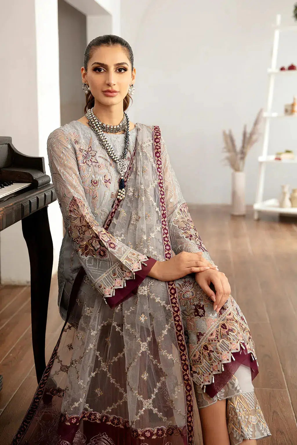 Ramsha | Rangoon Chiffon Collection | D-1109 - Pakistani Designer Dress - by Ramsha | Type: Formal - 100% Original at Saira Sultan