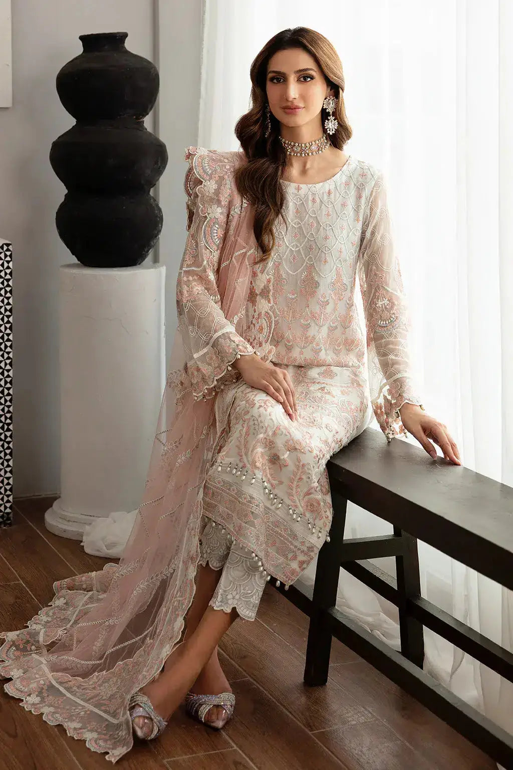 Ramsha | Rangoon Chiffon Collection | D-1103 - Pakistani Designer Dress - by Ramsha | Type: Formal - 100% Original at Saira Sultan