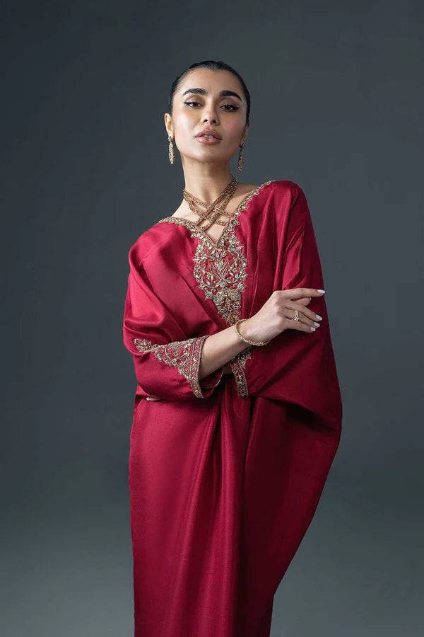 Jeem | Luxury Pret | RAYA RED - Pakistani Designer Dress - by Jeem | Type: Luxury - 100% Original at Saira Sultan