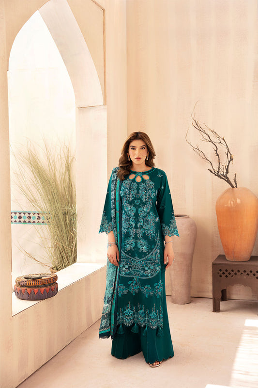 Ramsha | Andaaz Collection | Z-1009 XS Teal Green Lawn
