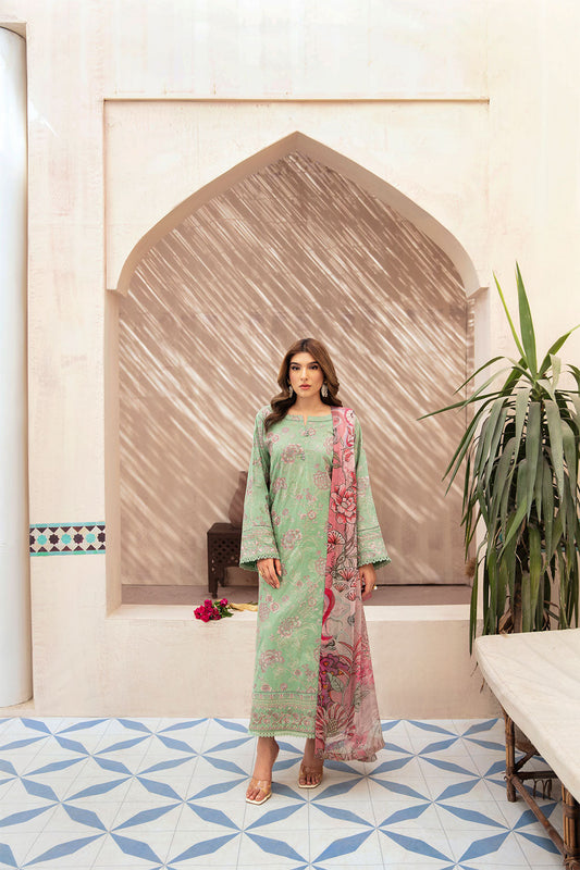 Ramsha | Andaaz Collection | Z-1006 XS Sage Green Lawn