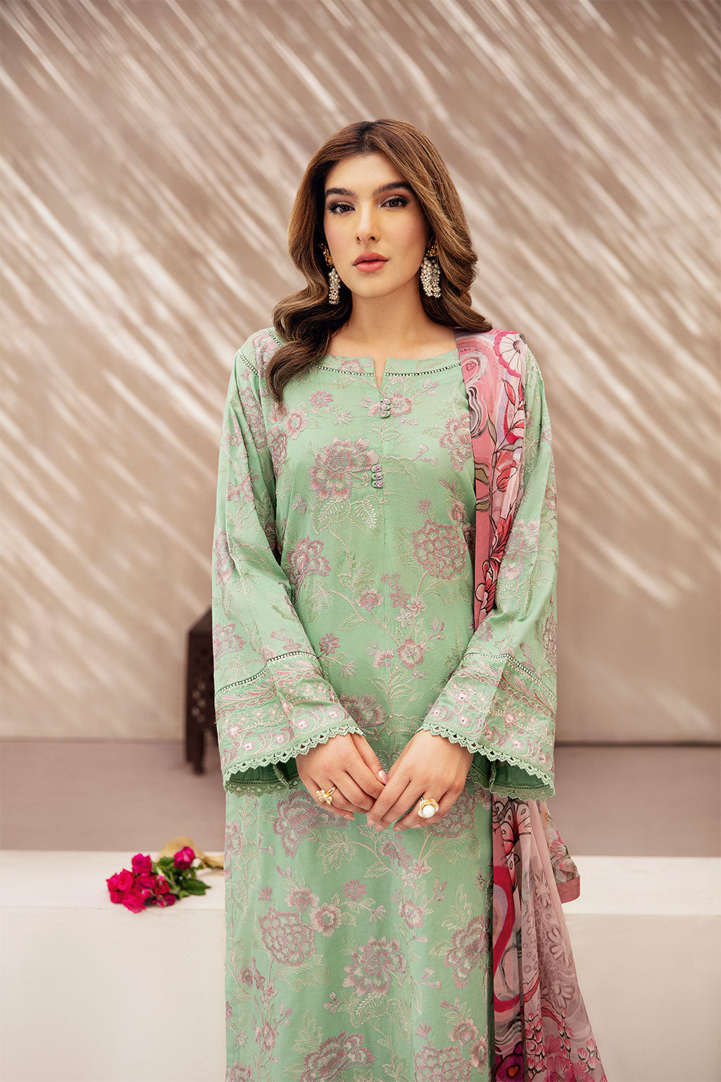 Ramsha | Andaaz Collection | Z-1006 M Sage Green Lawn