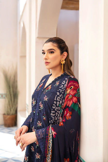 Ramsha | Andaaz Collection | Z-1007 L Navy Blue Lawn