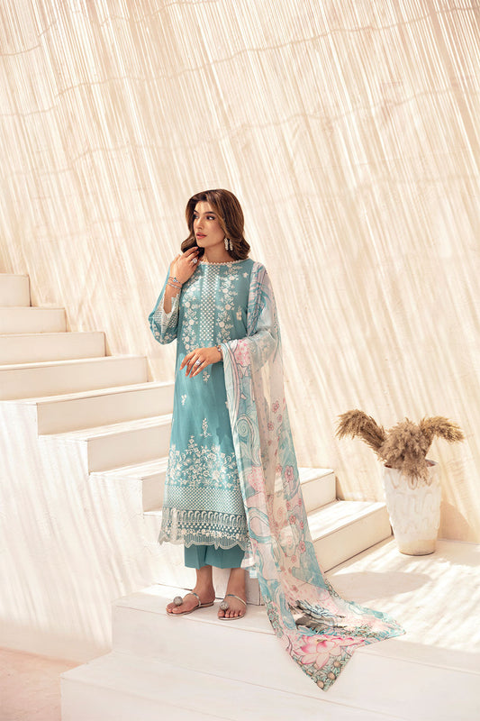 Ramsha | Andaaz Collection | Z-1004 XS Ice Blue Lawn