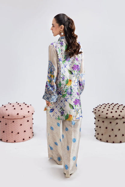 Afsanah | The Print Edit | SUMMER GLORY AP-111 S Pearl White Silk