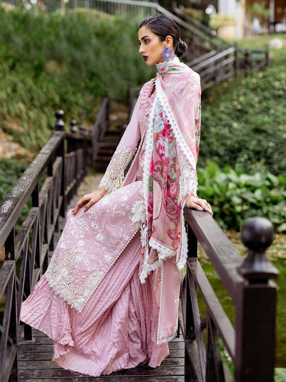 Roheenaz | Dahlia Embroidered Lawn 24 | Lily - Pakistani Designer Dress - by Roheenaz | Type: Luxury - 100% Original at Saira Sultan