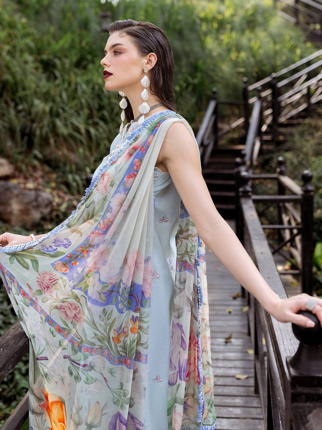 Roheenaz | Dahlia Embroidered Lawn 24 | Daisy - Pakistani Designer Dress - by Roheenaz | Type: Luxury - 100% Original at Saira Sultan
