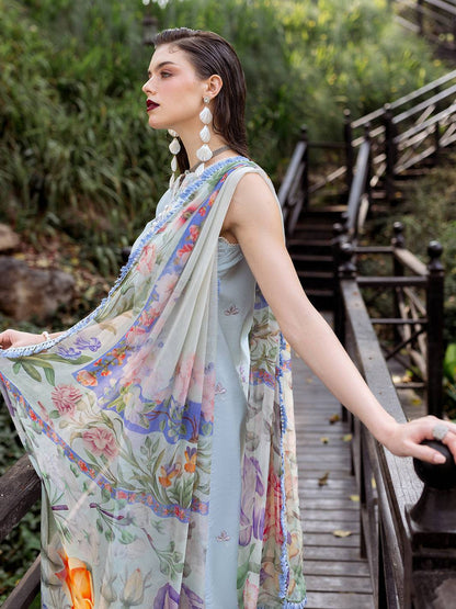 Roheenaz | Dahlia Embroidered Lawn 24 | Daisy - Pakistani Designer Dress - by Roheenaz | Type: Luxury - 100% Original at Saira Sultan