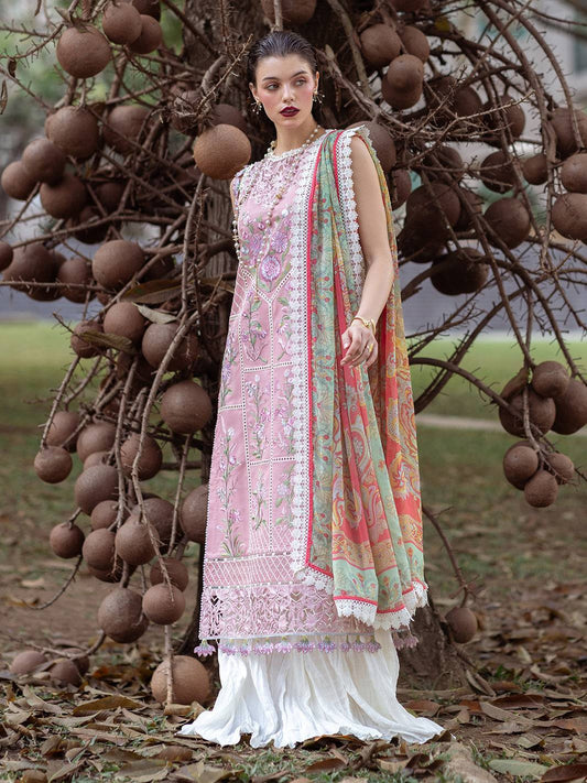 Roheenaz | Dahlia Embroidered Lawn 24 | Peony - Pakistani Designer Dress - by Roheenaz | Type: Luxury - 100% Original at Saira Sultan