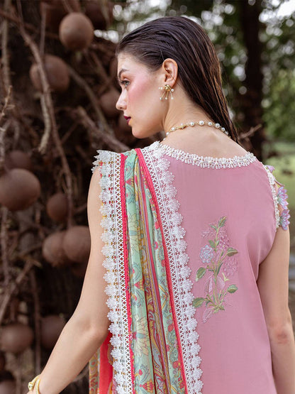 Roheenaz | Dahlia Embroidered Lawn 24 | Peony - Pakistani Designer Dress - by Roheenaz | Type: Luxury - 100% Original at Saira Sultan