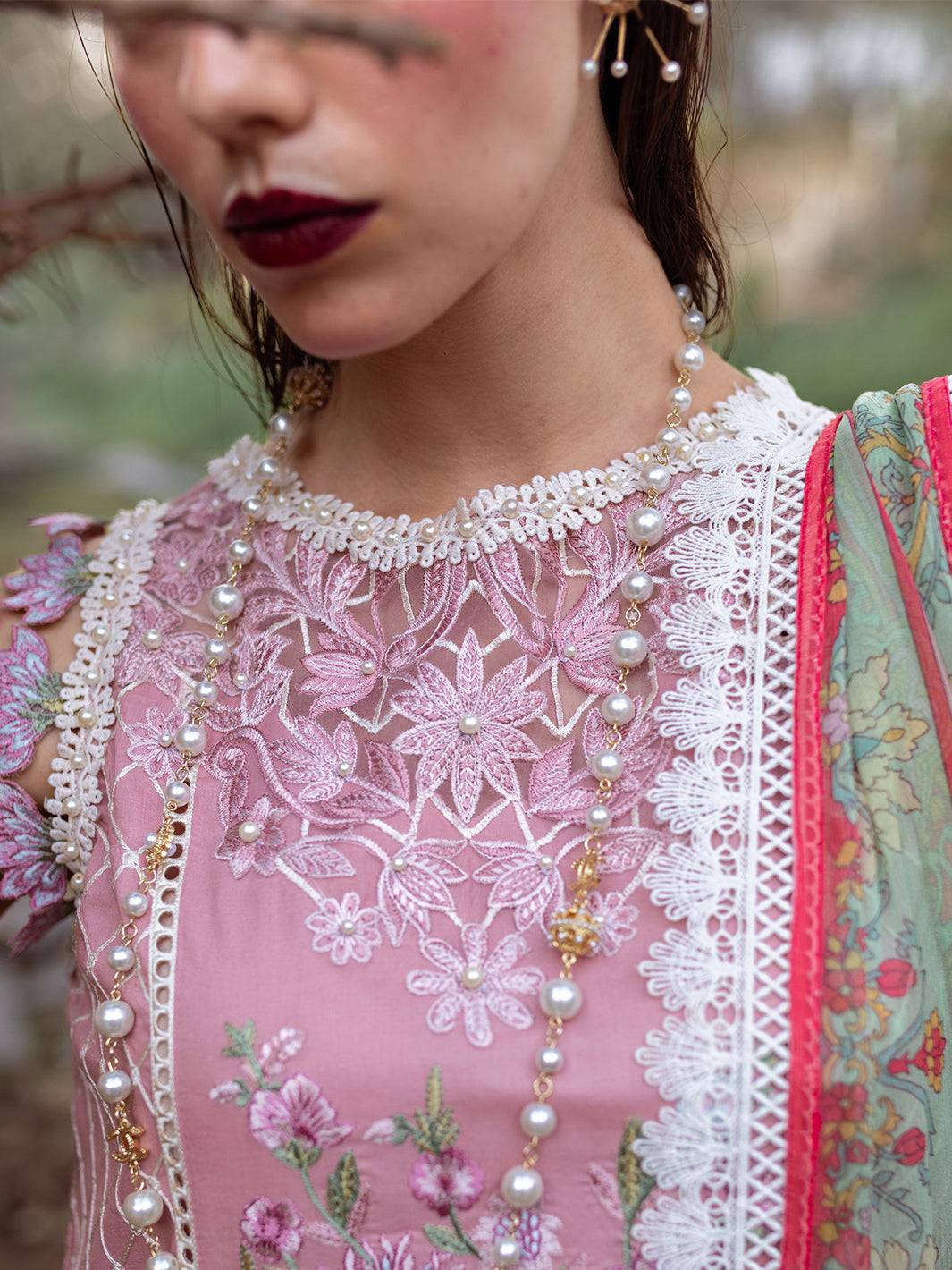 Roheenaz | Dahlia Embroidered Lawn 24 | Peony - Pakistani Designer Dress - by Roheenaz | Type: Luxury - 100% Original at Saira Sultan