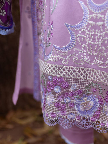 Roheenaz | Dahlia Embroidered Lawn 24 | Hyacinth - Pakistani Designer Dress - by Roheenaz | Type: Luxury - 100% Original at Saira Sultan