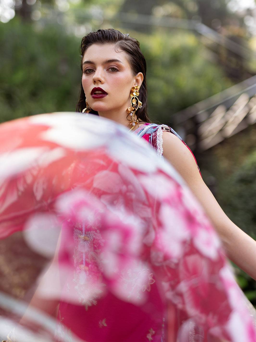 Roheenaz | Dahlia Embroidered Lawn 24 | Camellia - Pakistani Designer Dress - by Roheenaz | Type: Luxury - 100% Original at Saira Sultan