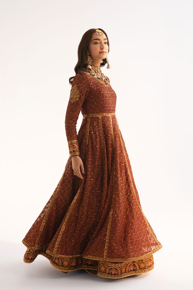 Fahad Hussayn | Ashk o Atar | ROSHANDEZ Custom Size Maroon Net