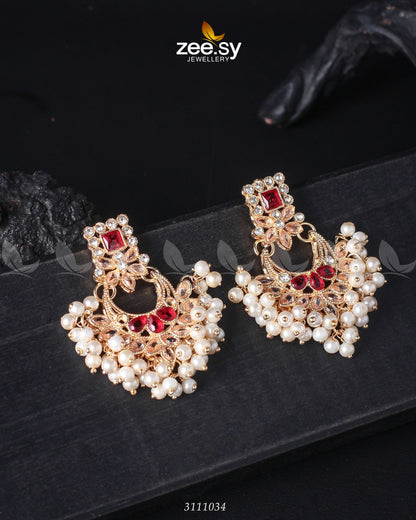Lily Earrings Ruby