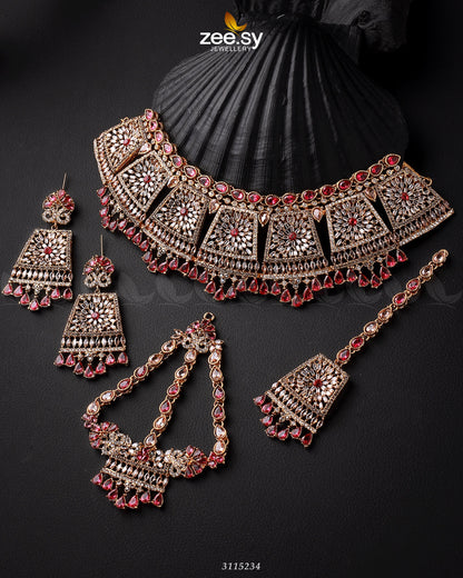 Royal Bridal Set Golden Ruby