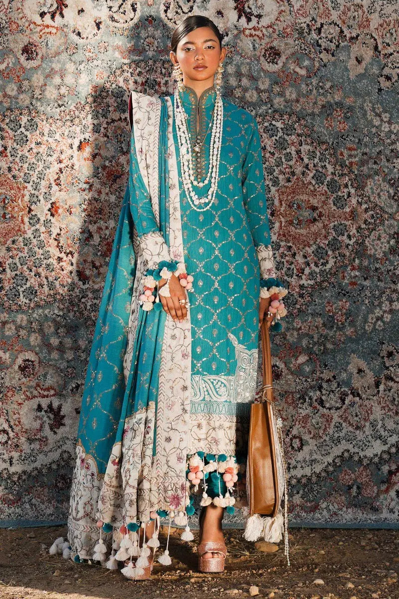 Sana Safinaz | Winter Luxury 23 | S231-005B-CP - Pakistani Designer Dress - by Sana Safinaz | Type: Luxury - 100% Original at Saira Sultan