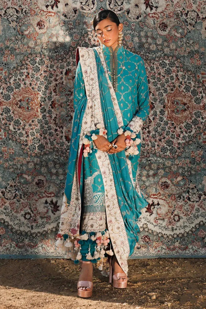 Sana Safinaz | Winter Luxury 23 | S231-005B-CP - Pakistani Designer Dress - by Sana Safinaz | Type: Luxury - 100% Original at Saira Sultan