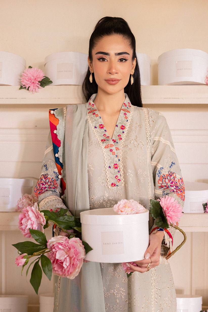 Saad Shaikh | LaAmour Luxury Lawn | Elara - Pakistani Designer Dress - by Saad Shaikh | Type: Luxury - 100% Original at Saira Sultan