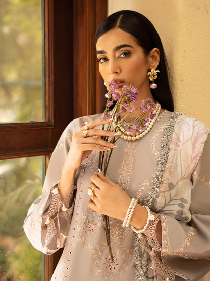 Izel | Dastak Luxury Lawn | SAAYE XL Gray Lawn