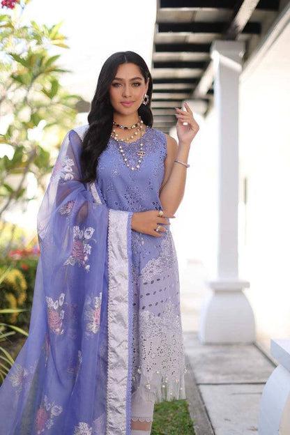 Noor by Saadia Asad | Luxury Chikankari Lawn24 | D9-B Purple - Pakistani Designer Dress - by Noor by Saadia Asad | Type: Luxury - 100% Original at Saira Sultan