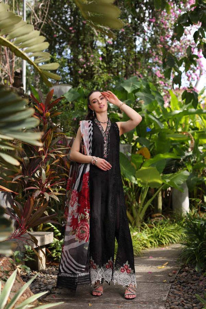 Noor by Saadia Asad | Luxury Chikankari Lawn24 | D6-A Black Laser - Pakistani Designer Dress - by Noor by Saadia Asad | Type: Luxury - 100% Original at Saira Sultan