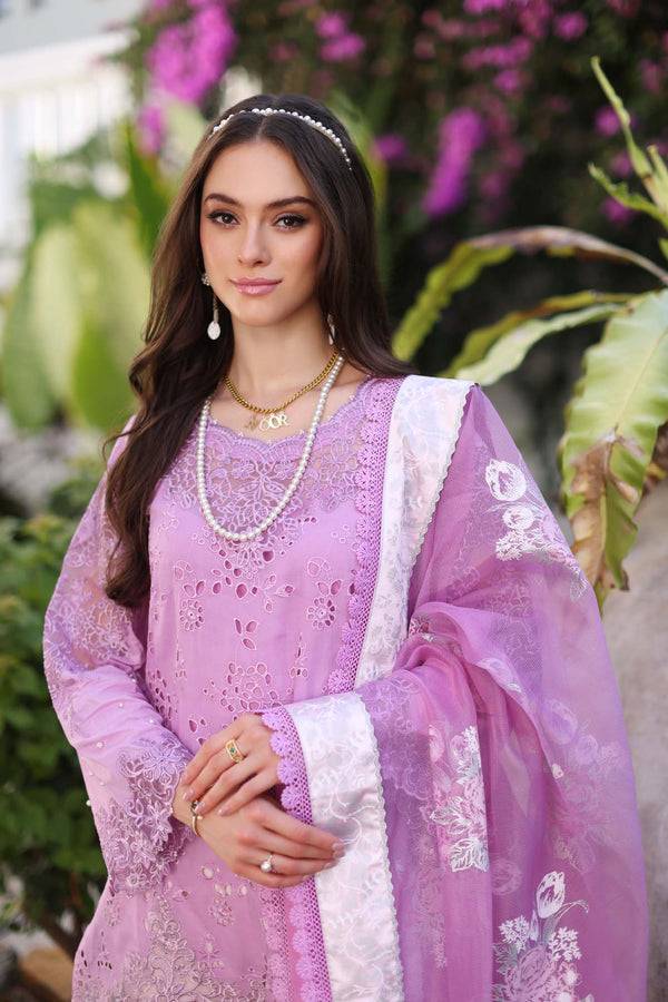 Noor by Saadia Asad | Luxury Chikankari Lawn24 | D9-A Pink - Pakistani Designer Dress - by Noor by Saadia Asad | Type: Luxury - 100% Original at Saira Sultan