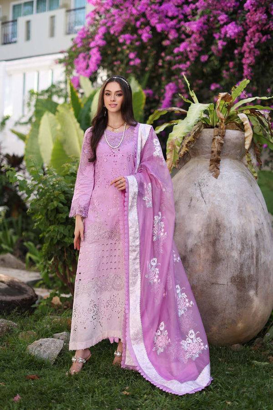 Noor by Saadia Asad | Luxury Chikankari Lawn24 | D9-A Pink - Pakistani Designer Dress - by Noor by Saadia Asad | Type: Luxury - 100% Original at Saira Sultan