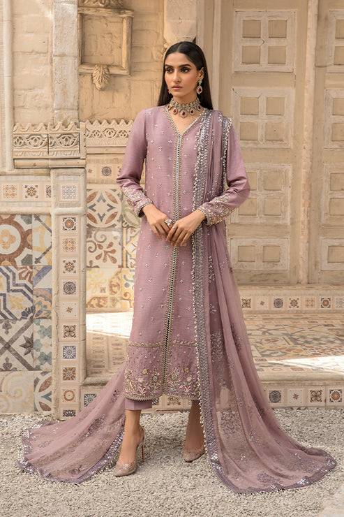 Saffron | Persia Wedding Collection | Plum Velvet - Pakistani Designer Dress - by Saffron | Type: Formal - 100% Original at Saira Sultan