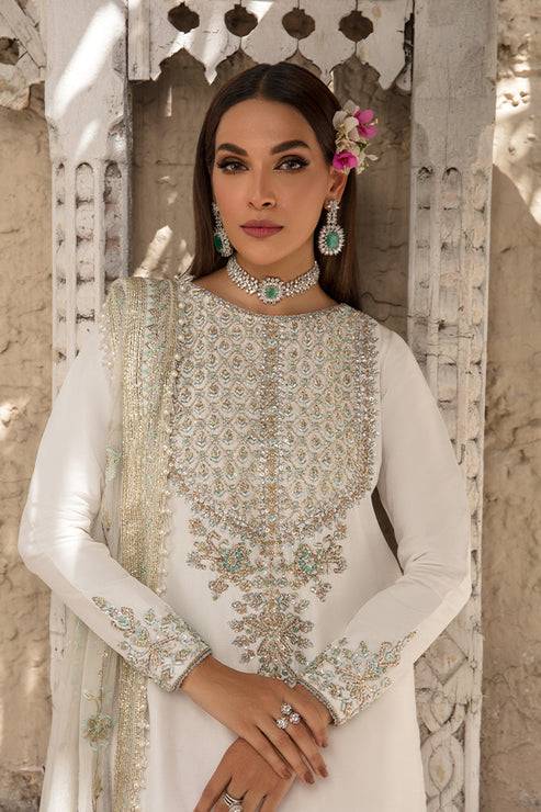 Saffron | Persia Wedding Collection | Pearl White - Pakistani Designer Dress - by Saffron | Type: Formal - 100% Original at Saira Sultan