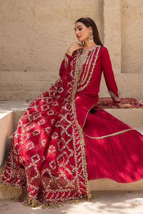 Saffron | Persia Wedding Collection | Rose Gold Satin - Pakistani Designer Dress - by Saffron | Type: Formal - 100% Original at Saira Sultan