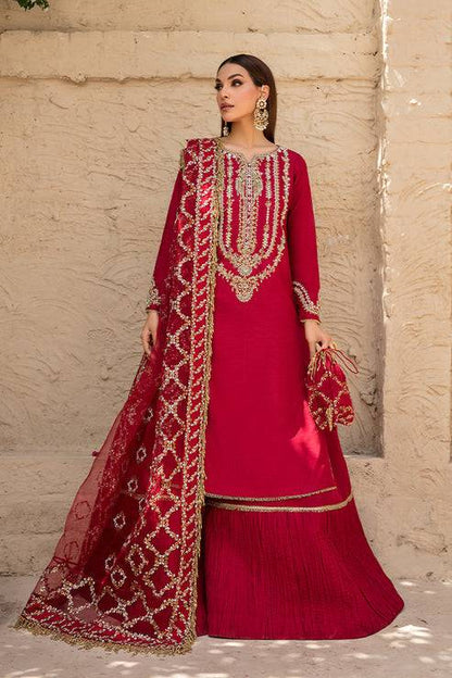 Saffron | Persia Wedding Collection | Rose Gold Satin - Pakistani Designer Dress - by Saffron | Type: Formal - 100% Original at Saira Sultan
