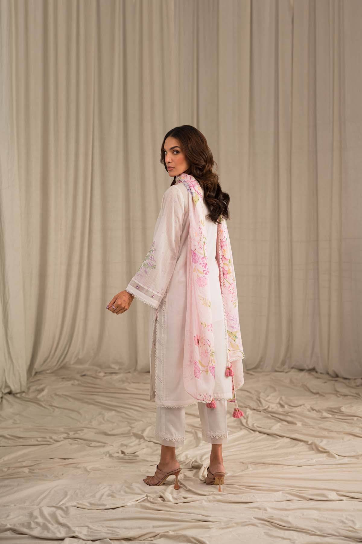 Sahar | Mirage Spring Luxury 24 | Slub Lawn 3 Piece (Embroidered) - Pakistani Designer Dress - by Sahar | Type: Luxury - 100% Original at Saira Sultan