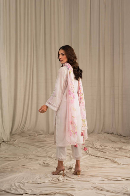 Sahar | Mirage Spring Luxury 24 | Slub Lawn 3 Piece (Embroidered) - Pakistani Designer Dress - by Sahar | Type: Luxury - 100% Original at Saira Sultan