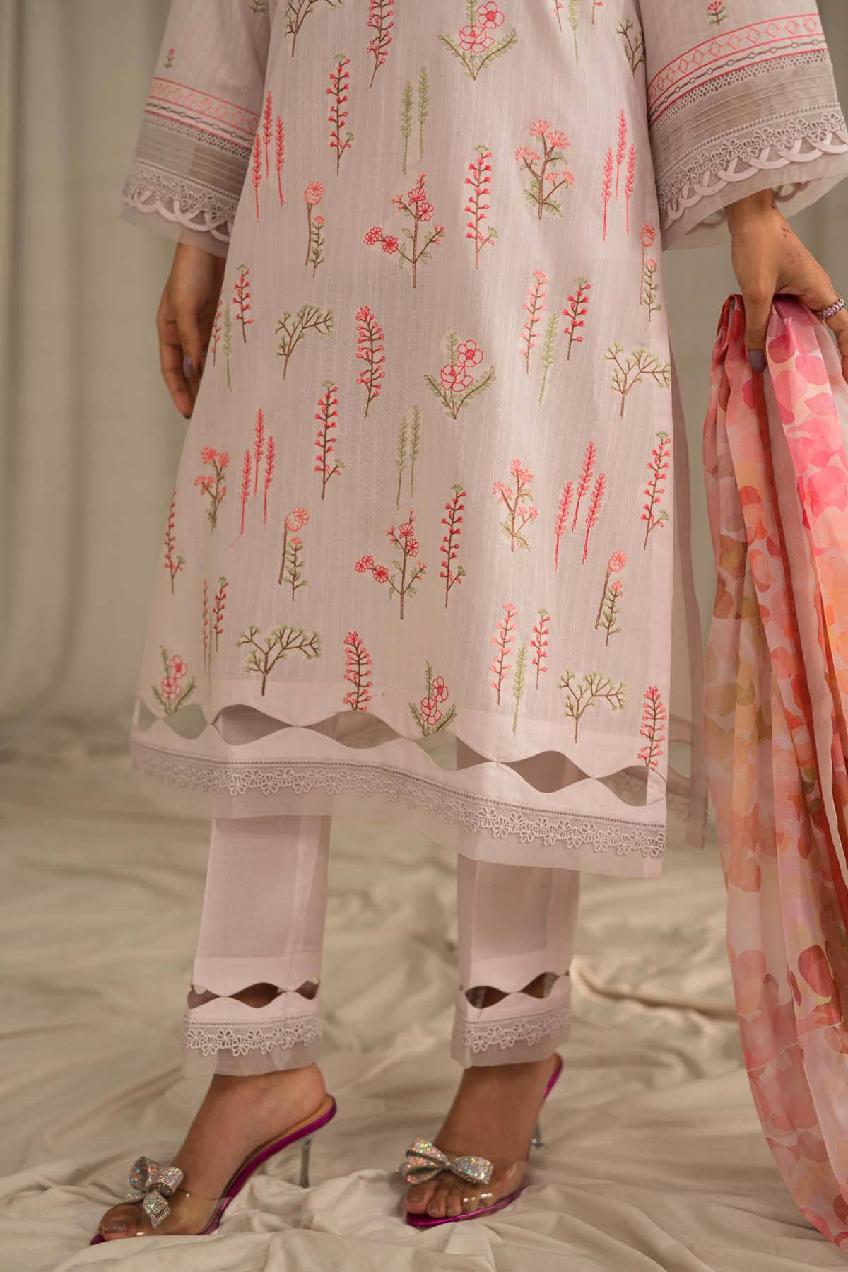 Sahar | Mirage Spring Luxury 24 | Textured Lawn 3 Piece (Embroidered) - Pakistani Designer Dress - by Sahar | Type: Luxury - 100% Original at Saira Sultan