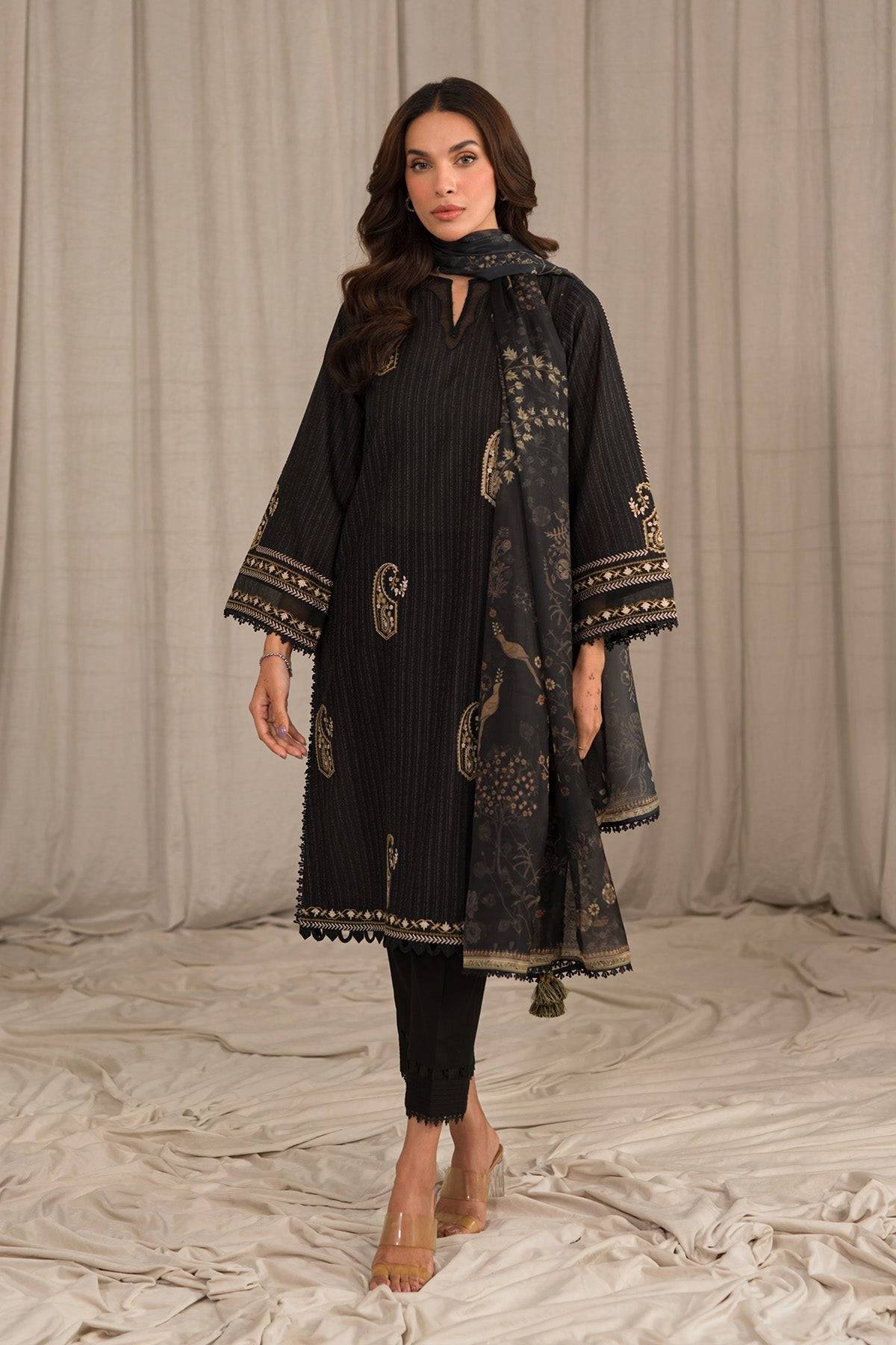 Sahar | Mirage Spring Luxury 24 | Textured Lawn 3 Piece (Embroidered) - Pakistani Designer Dress - by Sahar | Type: Luxury - 100% Original at Saira Sultan