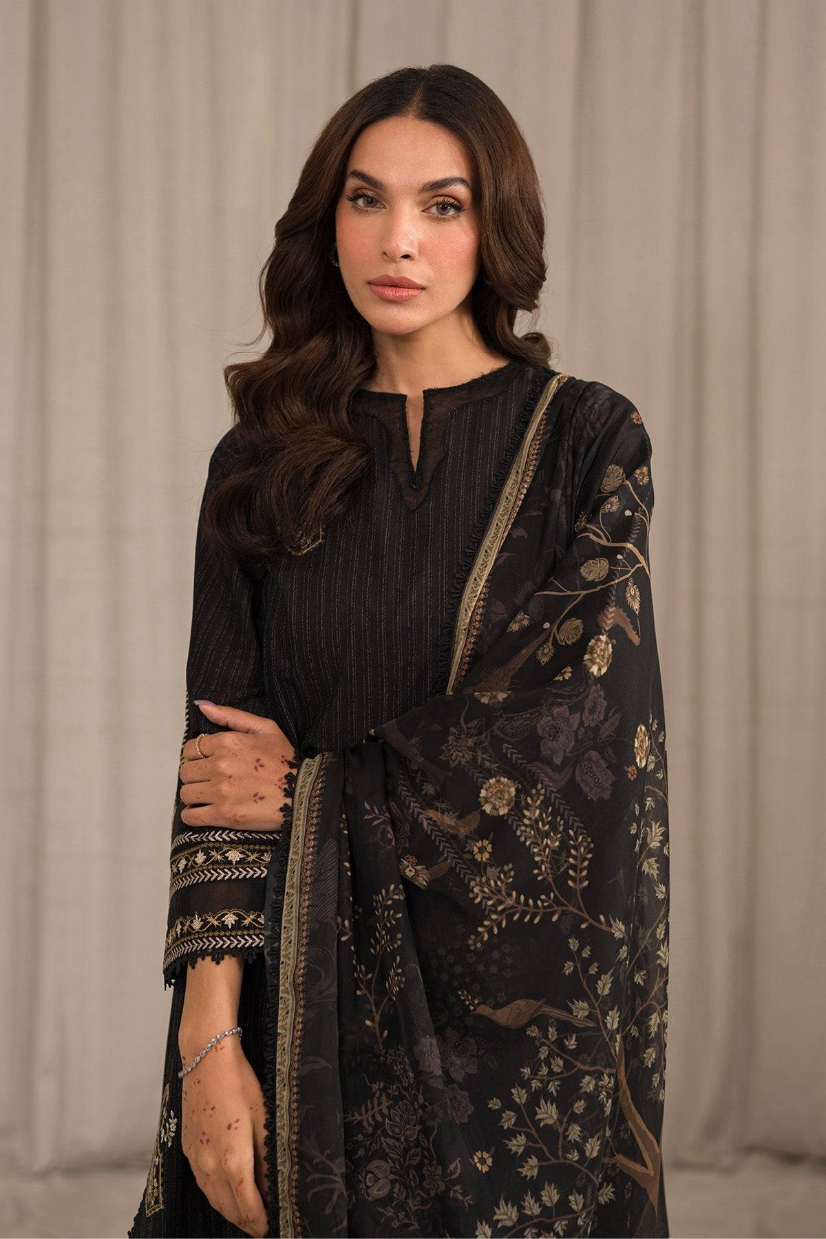 Sahar | Mirage Spring Luxury 24 | Textured Lawn 3 Piece (Embroidered) - Pakistani Designer Dress - by Sahar | Type: Luxury - 100% Original at Saira Sultan