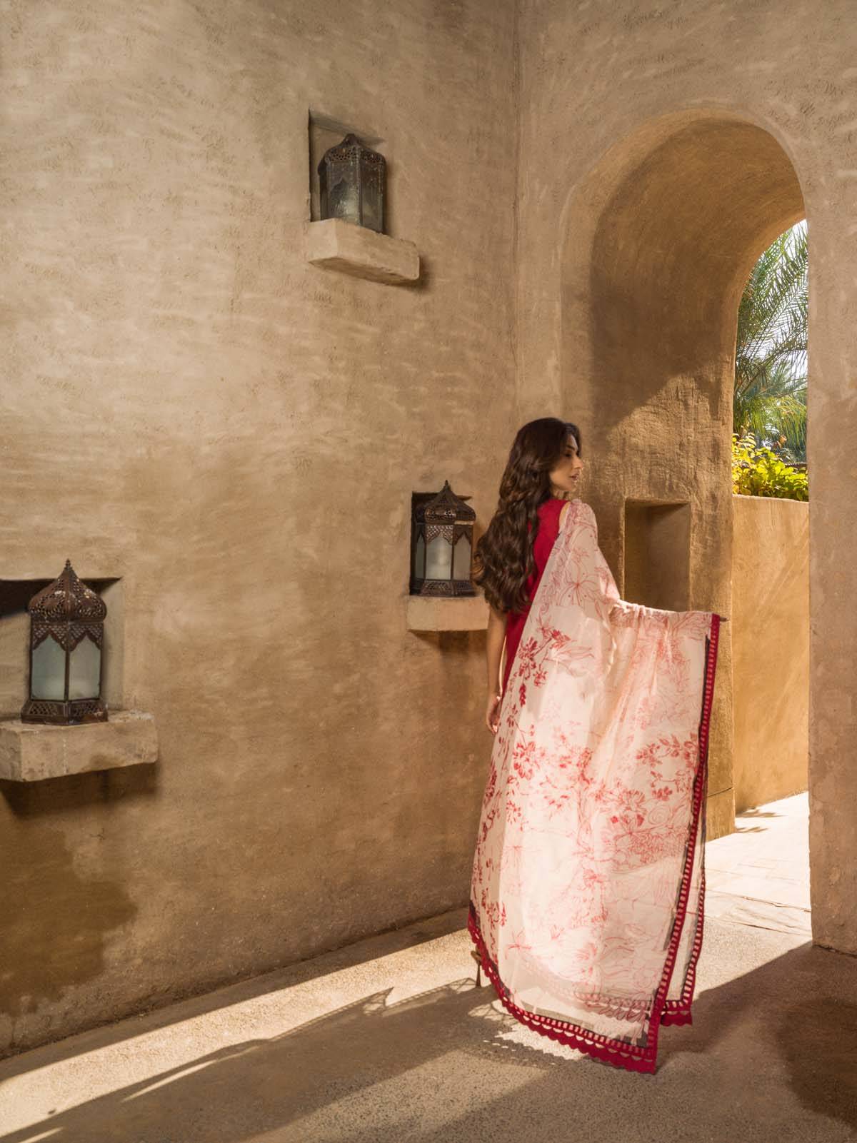 Sahar | Mirage Spring Luxury 24 | Slub Lawn 3 Piece (Embroidered) - Pakistani Designer Dress - by Sahar | Type: Luxury - 100% Original at Saira Sultan