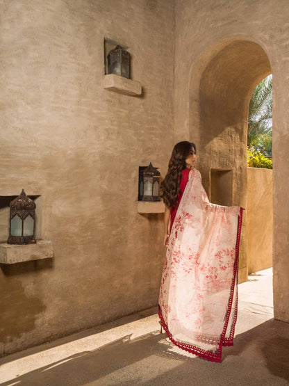 Sahar | Mirage Spring Luxury 24 | Slub Lawn 3 Piece (Embroidered) - Pakistani Designer Dress - by Sahar | Type: Luxury - 100% Original at Saira Sultan