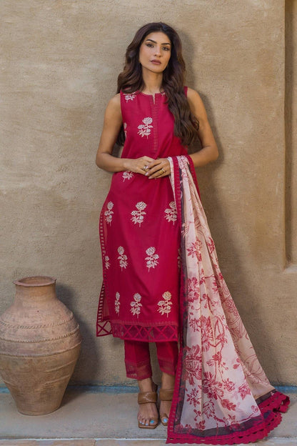 Sahar | Mirage Spring Luxury 24 | Slub Lawn 3 Piece (Embroidered) - Pakistani Designer Dress - by Sahar | Type: Luxury - 100% Original at Saira Sultan