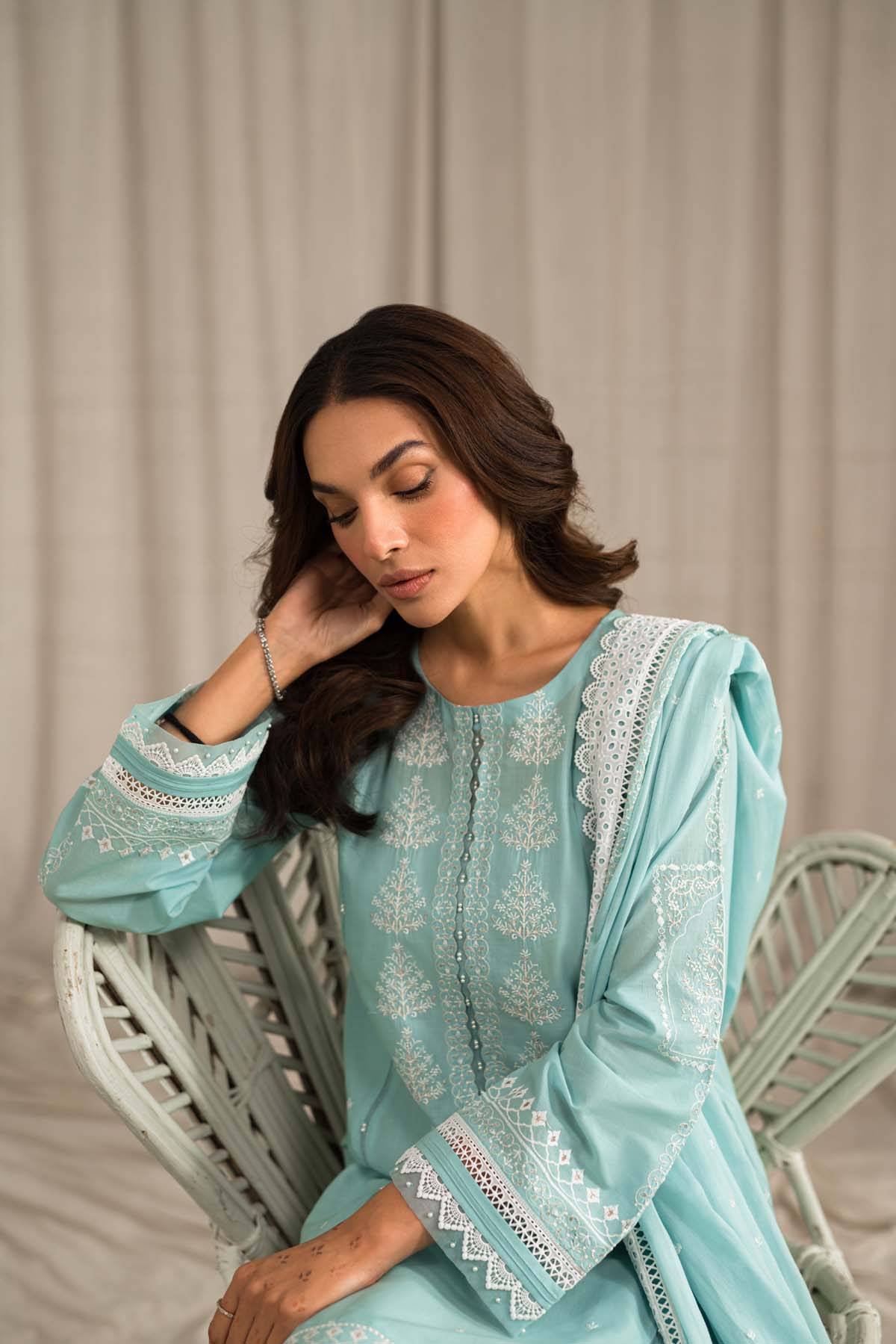 Sahar | Mirage Spring Luxury 24 | Chikankari 3 Piece - Pakistani Designer Dress - by Sahar | Type: Luxury - 100% Original at Saira Sultan