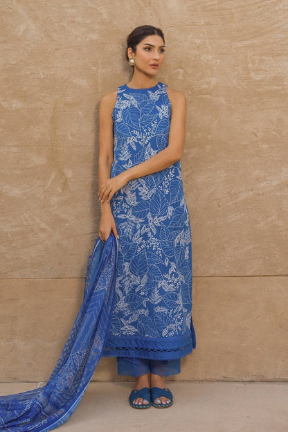 Sahar | Mirage Spring Luxury 24 | Slub Lawn 3 Piece (Embroidered) - Pakistani Designer Dress - by Sahar | Type: Luxury - 100% Original at Saira Sultan