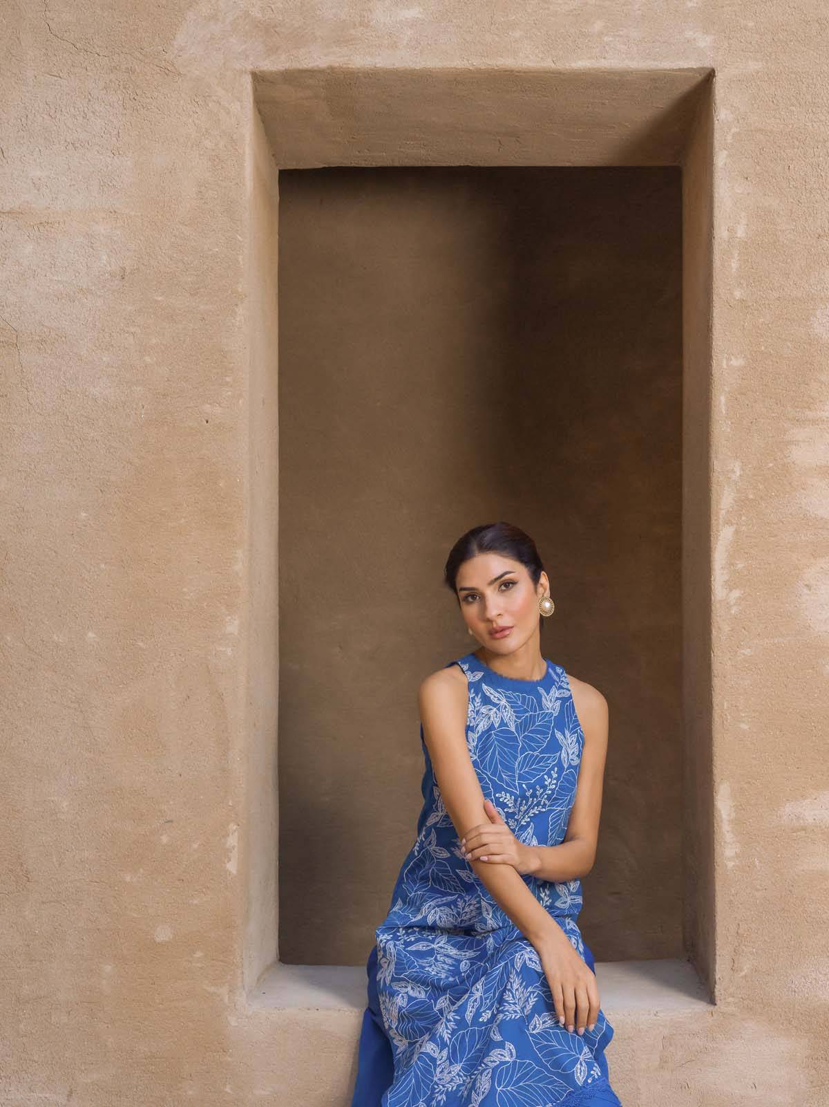 Sahar | Mirage Spring Luxury 24 | Slub Lawn 3 Piece (Embroidered) - Pakistani Designer Dress - by Sahar | Type: Luxury - 100% Original at Saira Sultan