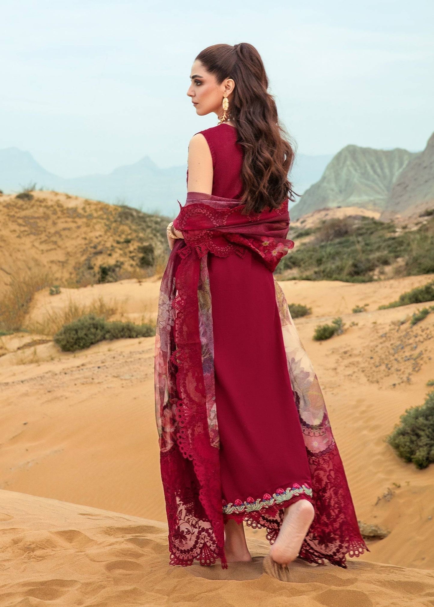 Crimson | Lawn 24 | Lillie de Jong - Cherry - Pakistani Designer Dress - by Crimson | Type: Luxury - 100% Original at Saira Sultan