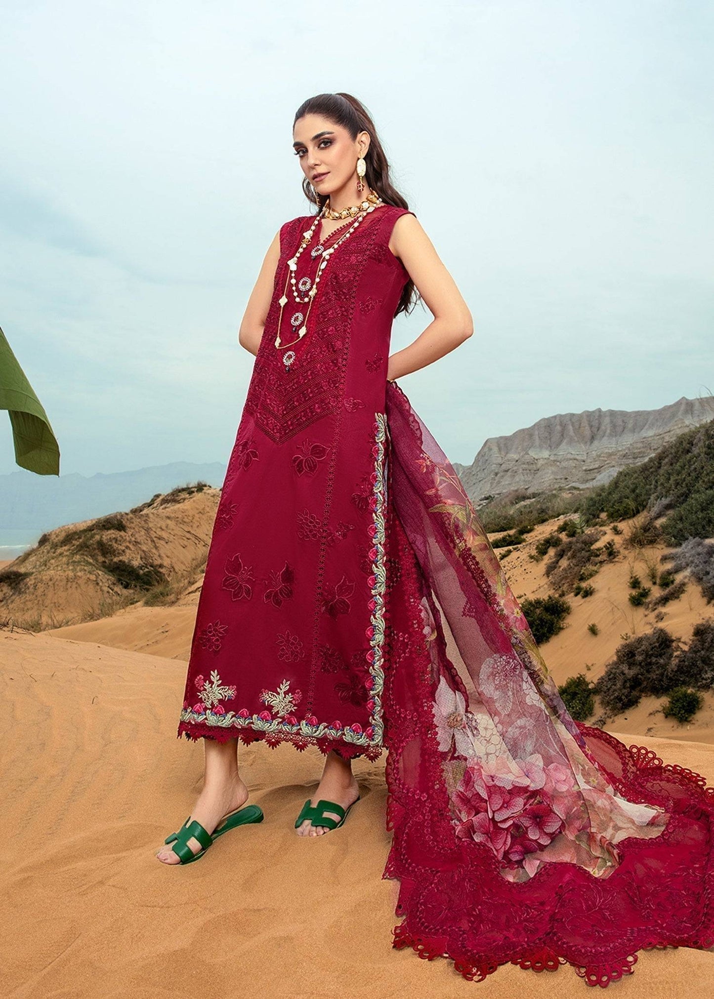 Crimson | Lawn 24 | Lillie de Jong - Cherry - Pakistani Designer Dress - by Crimson | Type: Luxury - 100% Original at Saira Sultan