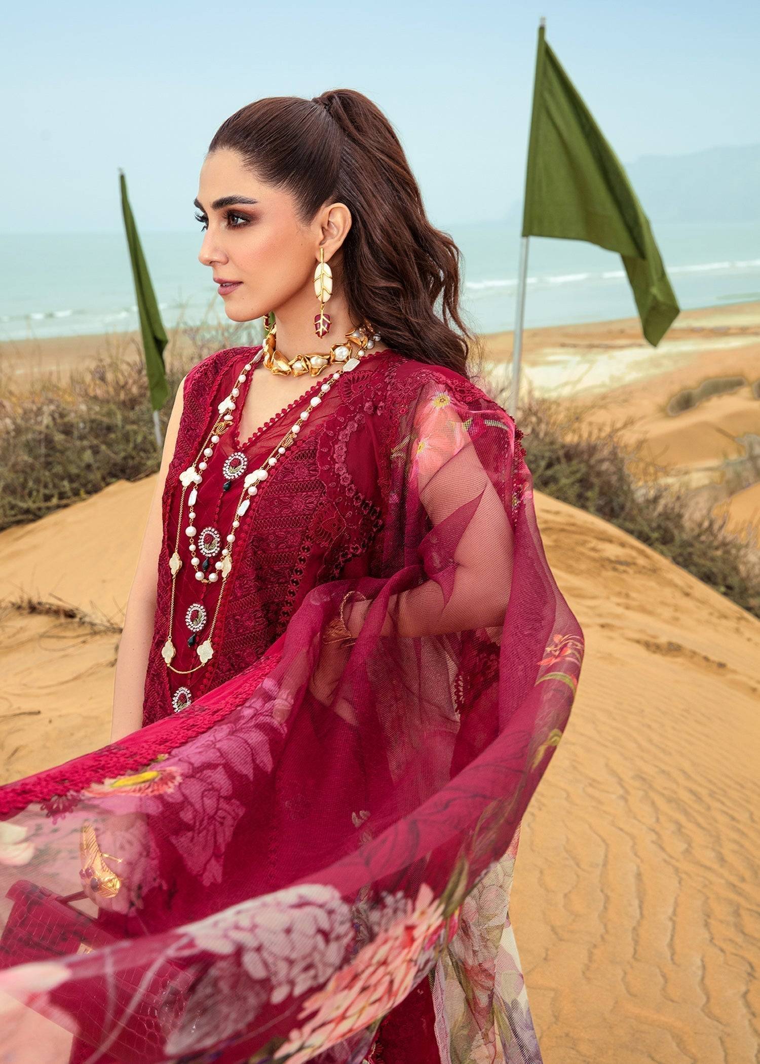 Crimson | Lawn 24 | Lillie de Jong - Cherry - Pakistani Designer Dress - by Crimson | Type: Luxury - 100% Original at Saira Sultan